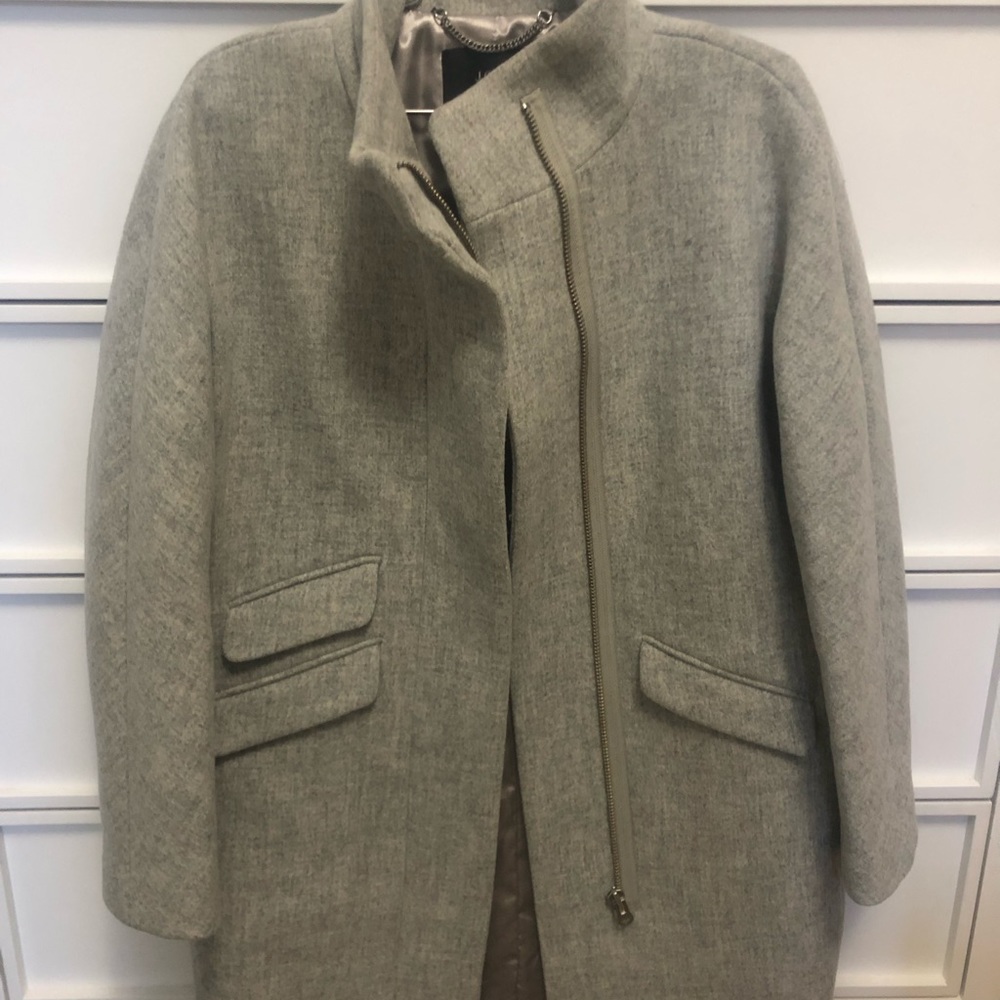 J. Crew Nello Gori Italian Stadium Cloth in Gray Women's Coat Size 4